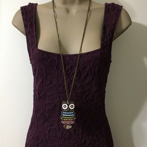 American Eagle colorful Owl Necklace.